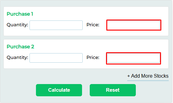 stock-average-calculator